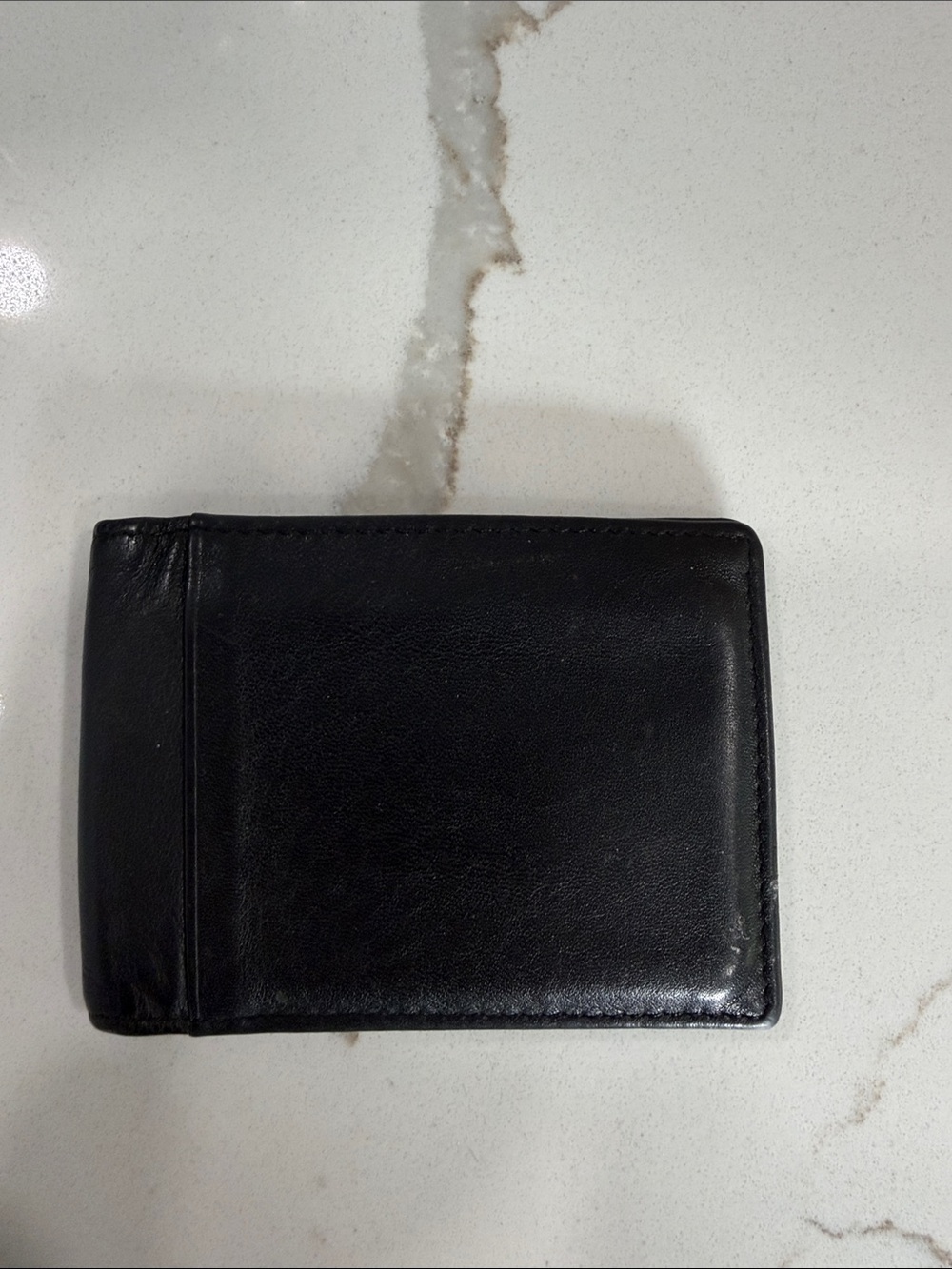 Lodis Black Leather Money Clip Wallet